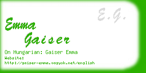 emma gaiser business card